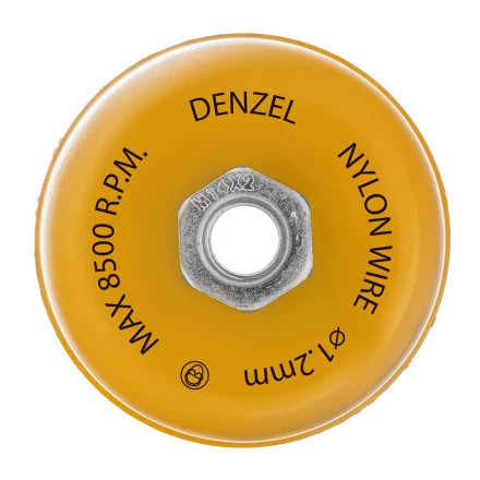Щетка для УШМ Denzel, 100 мм, Чашка, нейлоновая щетина, М14, 74469 купить в Когалыме