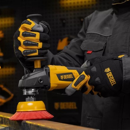 Щетка для УШМ Denzel, 100 мм, Чашка, нейлоновая щетина, М14, 74469 купить в Когалыме