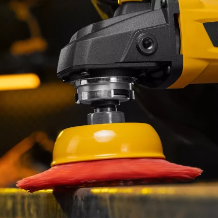 Щетка для УШМ Denzel, 100 мм, Чашка, нейлоновая щетина, М14, 74469 купить в Когалыме