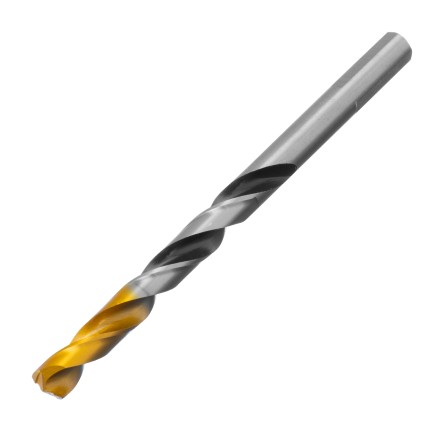 Сверло спиральное по металлу Denzel 8 x 117мм, Р6М5, Golden Tip, многогранная заточка, 718282 купить в Когалыме