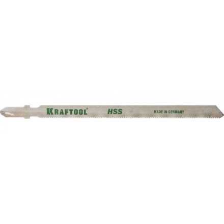 Полотна KRAFTOOL, T318A, для эл/лобзика, HSS, по металлу (1-3мм), EU-хвост., шаг 1,2мм, 110мм, 2шт 159552-1,2 купить в Когалыме