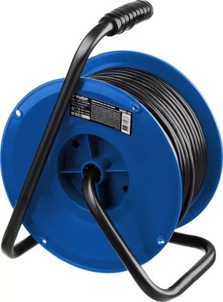 Удлинитель на катушке &quot;ПВС 315&quot;, 50 м, 3500 Вт, 4 гнезда, IP44, ПВС 3х1,5 кв мм, ЗУБР 55081-50 купить в Когалыме