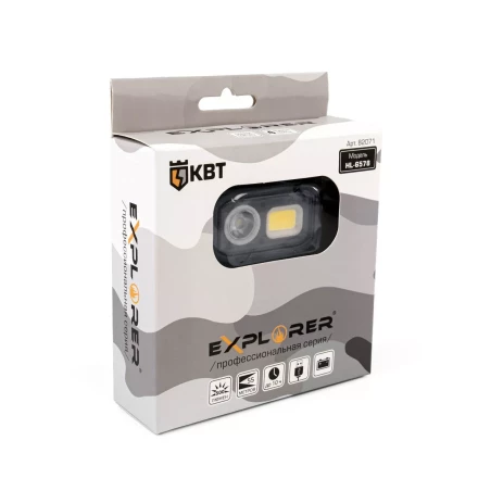 Фонарик налобный светодиодный КВТ HL-6578 с сенсором движения (82071) купить в Когалыме