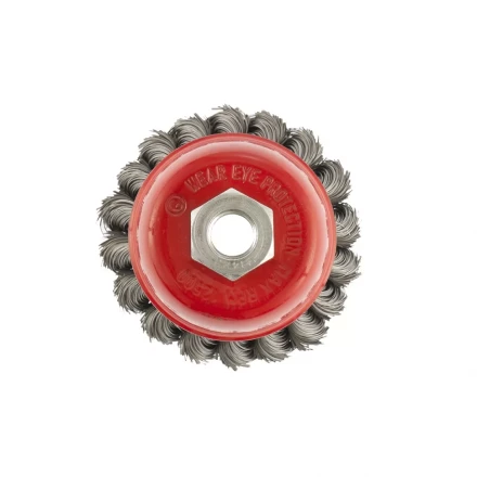 Щетка для УШМ 75 мм М14 &quot;чашка&quot; двухрядная крученая проволока 0,5 мм MTX 74681 купить в Когалыме