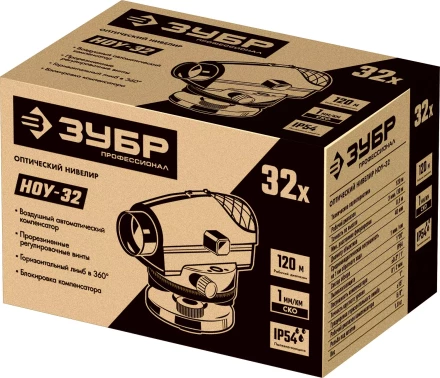 ЗУБР ОУ-32, 120 м, оптический нивелир, Профессионал (34917) купить в Когалыме