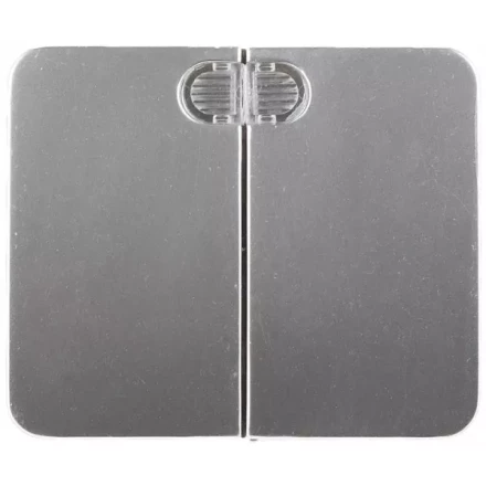 Выключатель СВЕТОЗАР "ГАММА" с подсветкой, двухклавишный, без вставки и рамки, цвет светло-серый металлик, 10A/~250B SV-54135-SM купить в Когалыме