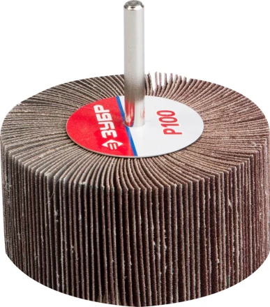 Круг шлифовальный ЗУБР &quot;МАСТЕР&quot; веерный лепестковый, на шпильке, тип КЛО, зерно-электрокорунд нормальный, P100, 40х80мм 36604-100 купить в Когалыме