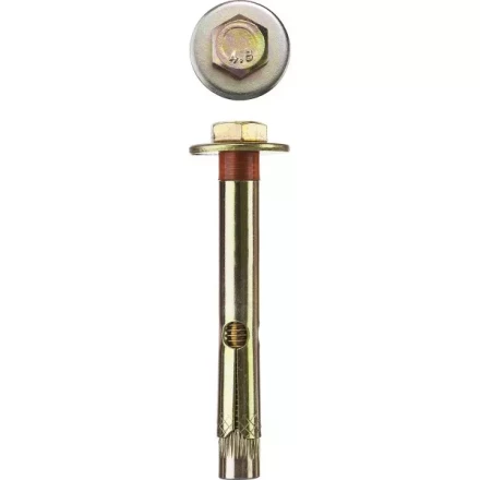 Болт анкерный ЗУБР с пластиковым кольцом, желтопассивированный, 12х110мм, ТФ6, 1шт 4-302316-12-110 купить в Когалыме