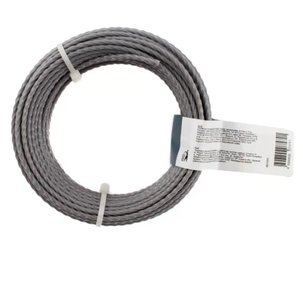 Леска для триммера квадратная витая, армированная алюминием, 2.4 мм х 10 м, Россия Сибртех 961995 купить в Когалыме