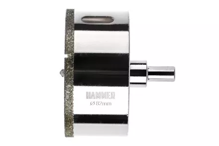 Коронка алмазная HAMMER Ф82мм HEX(DHS82.0*65/5) купить в Когалыме