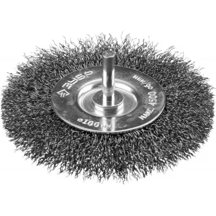 ЗУБР &quot;ПРОФЕССИОНАЛ&quot;. Щетка дисковая для дрели, витая стальная проволока 0,3мм, 100мм 35198-100_z02 купить в Когалыме