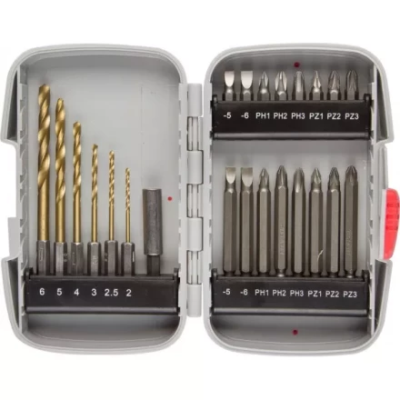 Набор ЗУБР &quot;МАСТЕР&quot;: Насадки для шуруповерта и дрели, биты, биты-сверла, адаптер, 23 предмета 26056-H23 купить в Когалыме