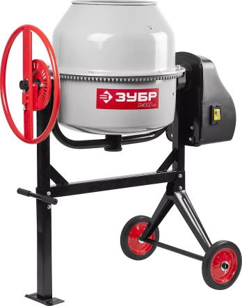 Бетоносмеситель ЗУБР, чугунный венец, 140л, 550Вт ЗБСЭ-140 купить в Когалыме