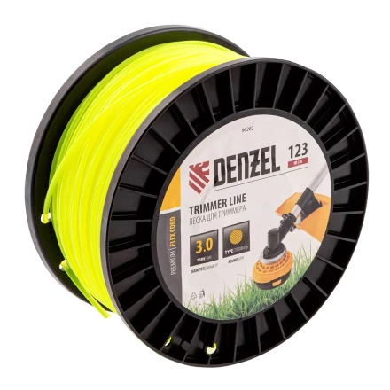 Леска для триммера круглая Denzel, 3,0мм х 123м, на DIN катушке FLEX CORD, 96282 купить в Когалыме