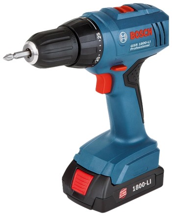 Дрель-шуруповерт аккумуляторная BOSCH GSR 1800-LI (0.601.9A8.305) в кейсе купить в Когалыме