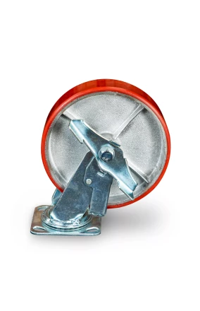 Колесо большегрузное поворотное SCpb 80 200 мм полиуретановое с тормозом (N) 1024153 купить в Когалыме