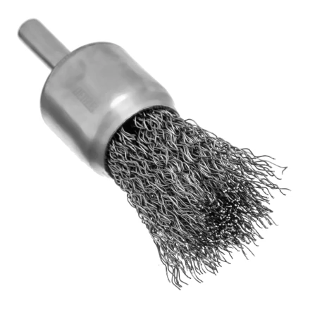 Набор щеток для дрели Denzel, 2 Плоские 50-75мм, 3 Чашки 25-50-75мм, шпилька,  нерж.вит. проволока 74493 купить в Когалыме