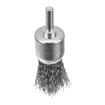 Набор щеток для дрели Denzel, 2 Плоские 50-75мм, 3 Чашки 25-50-75мм, шпилька,  нерж.вит. проволока 74493 купить в Когалыме