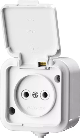 Розетка STAYER &quot;MASTER&quot; &quot;MAXIMA&quot; одноместная, с защитной крышкой, IP54, 10А, 220В 54305-W купить в Когалыме