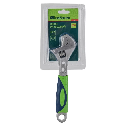 Ключ разводной Сибртех, 200мм, переставная губка, 2-х комп.рукоятка, 15598 купить в Когалыме