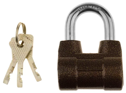 Замок навесной ЗУБР &quot;МАСТЕР&quot; облегченный, дисковый механизм секрета, ключ 7 PIN, дужка d-10мм, 60мм 3720-4_z01 купить в Когалыме