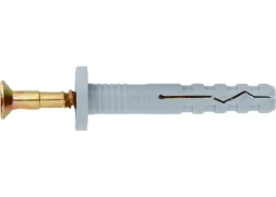 Дюбель-гвоздь полипропиленовый с цилиндрическим бортиком 8х80 мм 2 шт ШУРУПЬ 42175