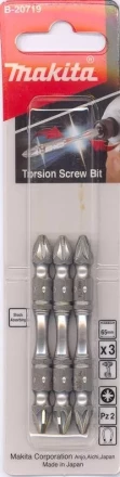 Биты Makita PZ2 65мм 3шт, 2-х сторонние (B-20719) купить в Когалыме