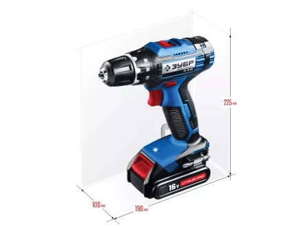 Дрель-шуруповерт 2 АКБ DL-16 A5 серия ПРОФЕССИОНАЛ купить в Когалыме