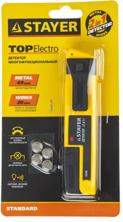 Металлодетектор STAYER "STANDARD" "TOPElectro" многофункциональный, 2в1 45296 купить в Когалыме