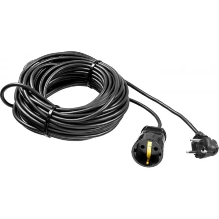 Удлинитель-шнур &quot;ПВС 307-Ш&quot;, 20 м, 2500 Вт, 1 гнездо, ПВС 3х0,75 мм2, ЗУБР 55022-20 купить в Когалыме