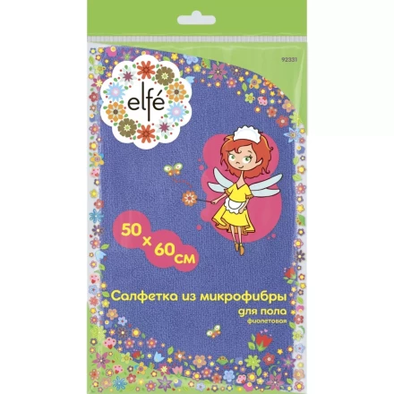 Салфетка из микрофибры для пола фиолетовая 500х600 мм Elfe 92331 купить в Когалыме