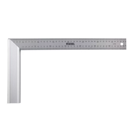 Угольник стальной 400 мм, нержавеющая сталь, градуировка, алюминиевое основание Denzel 32398 купить в Когалыме