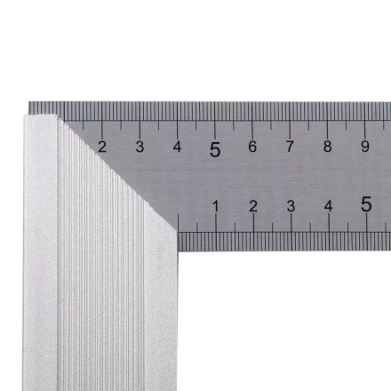 Угольник стальной 400 мм, нержавеющая сталь, градуировка, алюминиевое основание Denzel 32398 купить в Когалыме