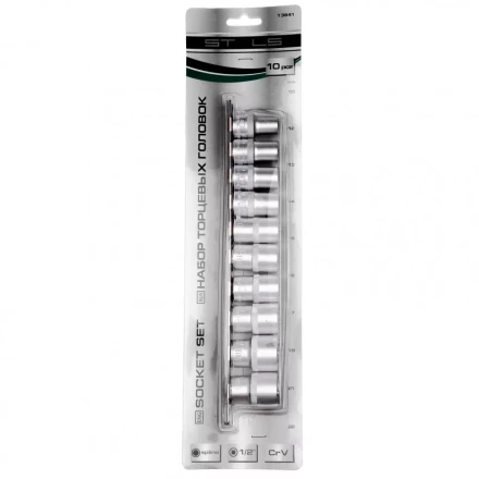 Набор универсальных торцевых головок 1/2 SpLine CrV 10 шт 10-22 мм Stels 13641 купить в Когалыме