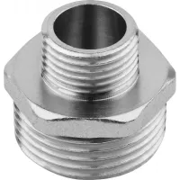 Бочонок ЗУБР "ЭКСПЕРТ" переходной, никелированная латунь, 1/2"-3/4" 51241-1/2-3/4