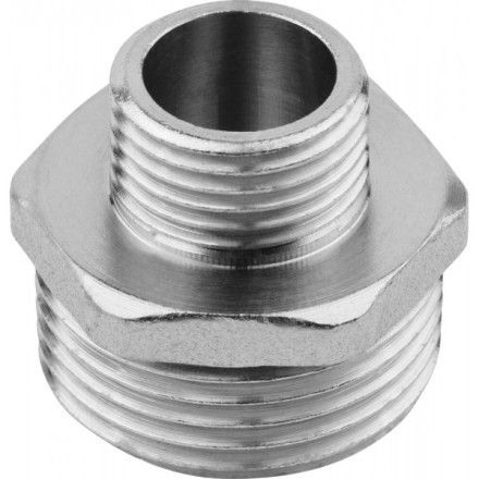 Бочонок ЗУБР &quot;ЭКСПЕРТ&quot; переходной, никелированная латунь, 1/2&quot;-3/4&quot; 51241-1/2-3/4 купить в Когалыме