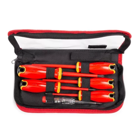 Набор диэлектрических отверток КВТ VDE НИО-2206-S сталь S2, профиль SL, PH, 6 шт. (88925) купить в Когалыме