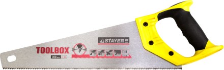 Ножовка многоцелевая (пила) STAYER TOOLBOX 350 мм, 11 TPI, мелкий прямой закаленный зуб, точный рез 2-15091-45 купить в Когалыме