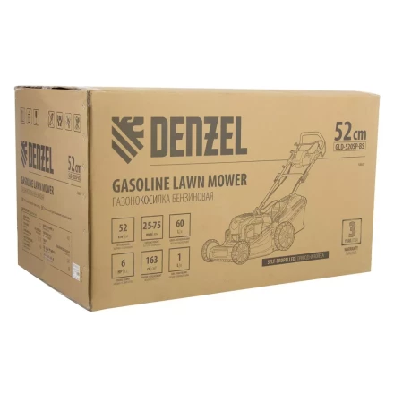 Газонокосилка бензиновая GLD-520SP-BS, 163 см3, Briggs Stratton, ширина 52 см, привод, 60 л Denzel 58807 купить в Когалыме