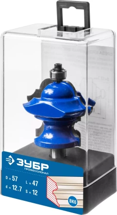 ЗУБР 57 x 47.6 мм, хвостовик 12 мм, фреза кромочная фигурная №6, Профессионал (28717-57) купить в Когалыме