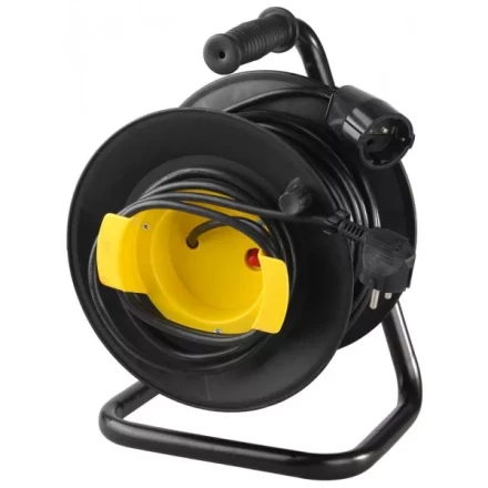 Удлинитель электрический с заземлением на катушке, евро, 1 гнезда, 30м, СВЕТОЗАР SV-55079-30 купить в Когалыме