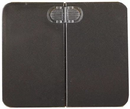 Выключатель СВЕТОЗАР "ГАММА" с подсветкой, двухклавишный, без вставки и рамки, цвет темно-серый металлик, 10A/~250B SV-54135-DM купить в Когалыме