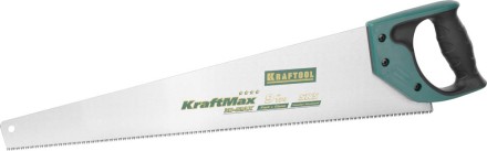 Ножовка универсальная (пила) KRAFTOOL &quot;KraftMax-9&quot; 9TPI, 550мм, 3D зуб, точный рез вдоль и поперек всех видов материалов, средних и мелких заготовок 15220-55 купить в Когалыме