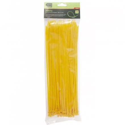 Хомуты 300х3,6 мм пластиковые желтые 100 штук СИБРТЕХ 45509 купить в Когалыме