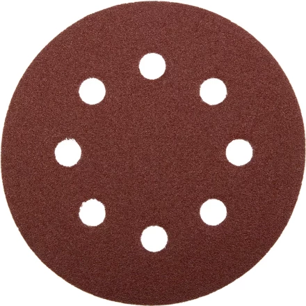Круг шлифовальный ЗУБР &quot;МАСТЕР&quot; универсальный, из абразивной бумаги на велкро основе, 8 отверстий, Р60, 125мм, 5шт 35562-125-060 купить в Когалыме