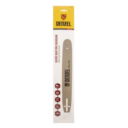 Шина для бензопилы Denzel DGS-4516, длина 40 см (16&quot;), шаг 3/8&quot;, паз 1.3 мм, 57 звеньев купить в Когалыме