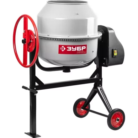 Бетоносмеситель ЗУБР, чугунный венец, 180л, 650Вт ЗБСЭ-180 купить в Когалыме
