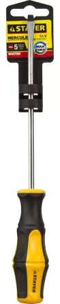 Отвертка STAYER &quot;MASTER&quot; &quot;HERCULES&quot;, Сr-V, противоскользящая рукоятка, SL5,0x150мм 25051-05-15_z02 купить в Когалыме