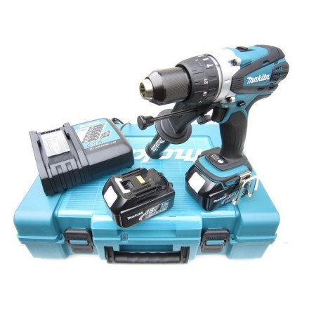Аккумуляторная ударная дрель-шуруповерт Makita DHP458RFE купить в Когалыме
