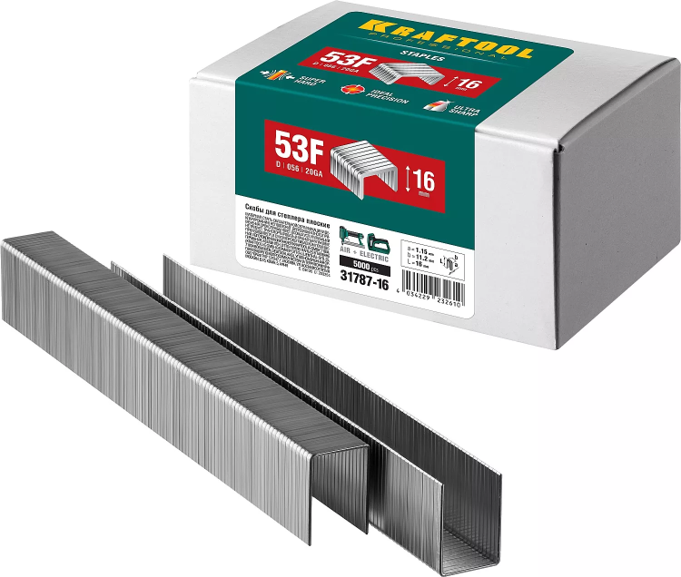 Скобы тип 20GA (53F / D / 056) 5000 шт 31787-16 купить в Когалыме
